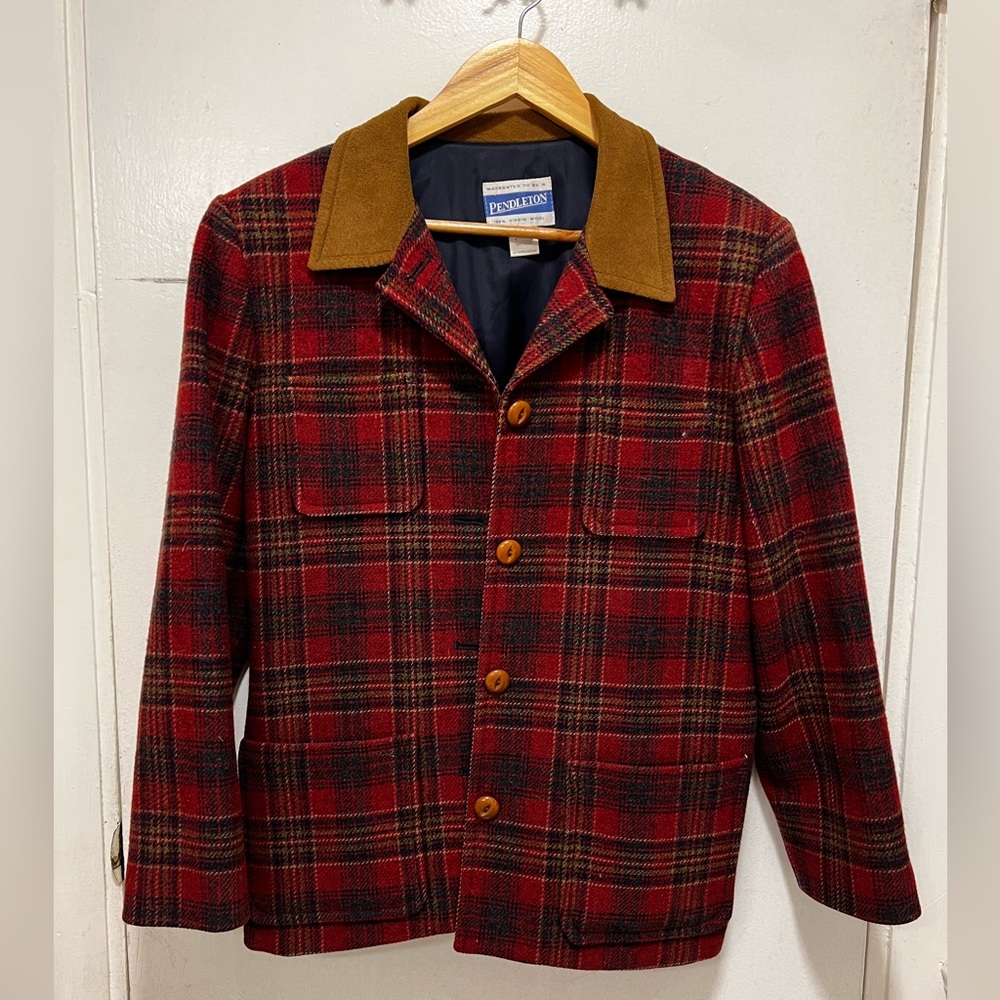 Pendleton Red and Tan Lightweight Shirt Jacket